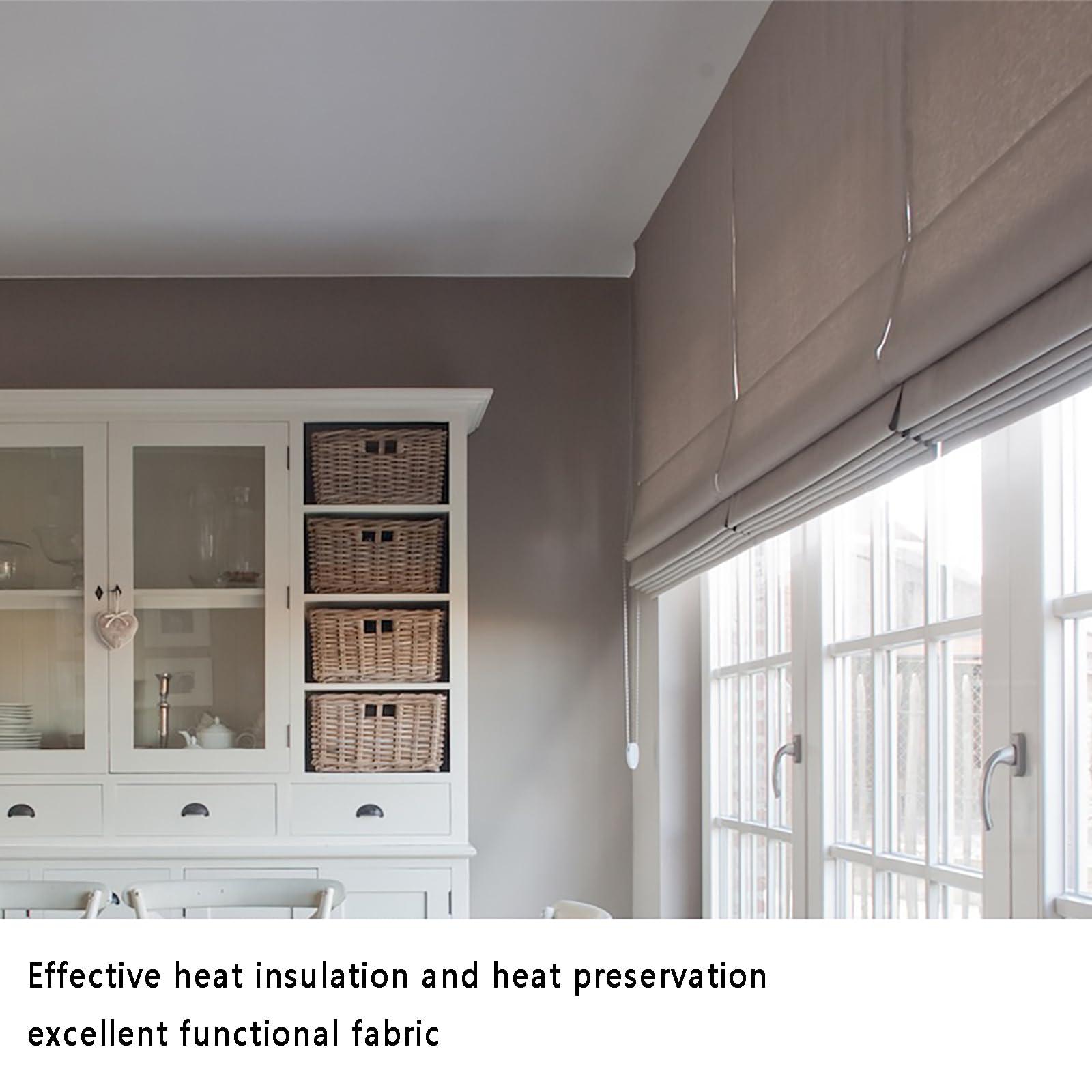 TAIGOR Roman Shades,Blackout Roman Shades Blinds,Cordless Roman Shades Window Blinds for Windows, Farmhouse, French Doors, Kitchen Windows-D-41 W x 56" H