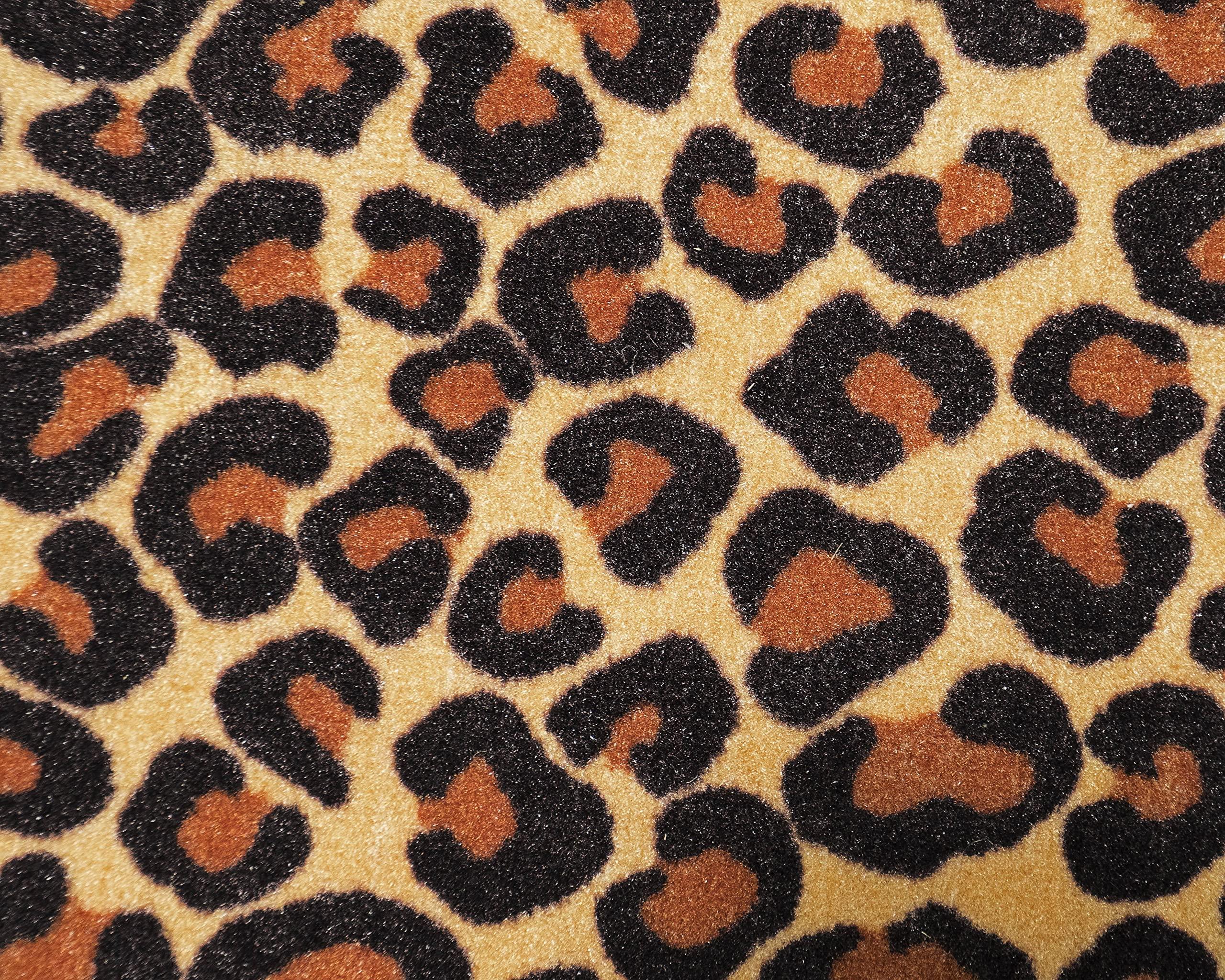 Furnish my Place Furnish my Place Cheetah Print Area Rug, Animal Print Pattern Mat, Pet-Friendly Indoor Carpet, Wildlife Animal Inspired with Cheetah Design Rug for Living Room, Playroom, 6' x 8' Oval