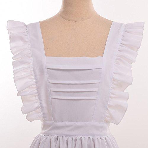 GRACEART GRACEART Edwardian Victorian Maid Pinafore Apron Style-1(Pure Cotton Fabric)