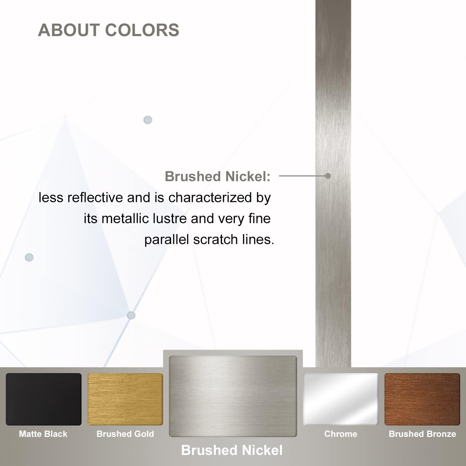 ANDY STAR ANDY STAR Brushed Nickel Oval Wall Mirror, 20x28, Modern Bathroom Mirror, Sturdy Stainless Steel Frame, Clear Reflection, Anti-Corrosion Backboard