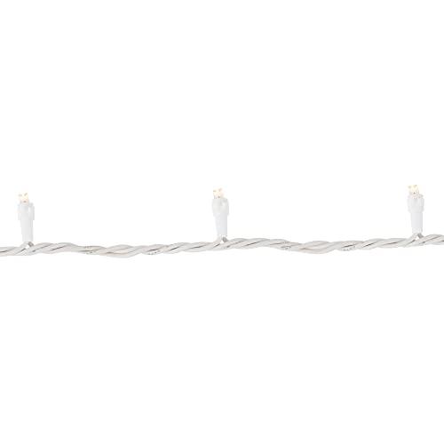 Northlight Northlight 100ct Warm White LED Wide Angle Christmas Lights, 33ft White Wire