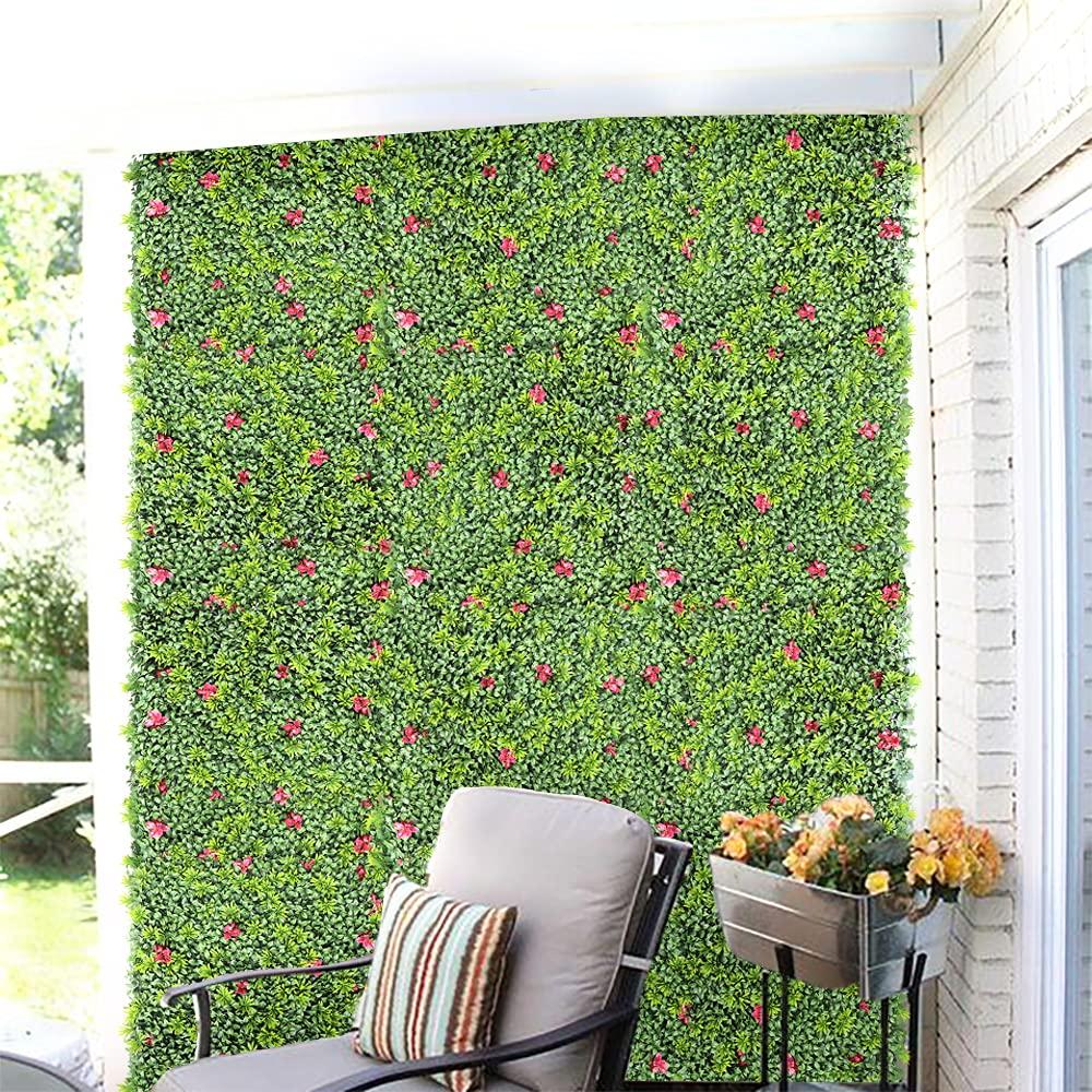 ECOOPTS ECOOPTS 40\"x40\" Faux Ivy Privacy Fence Screen Artificial Boxwood Panels Topiary Hedge Plants for Indoor Outdoor Decoration, 1 Mixed Leave, 23 Packs