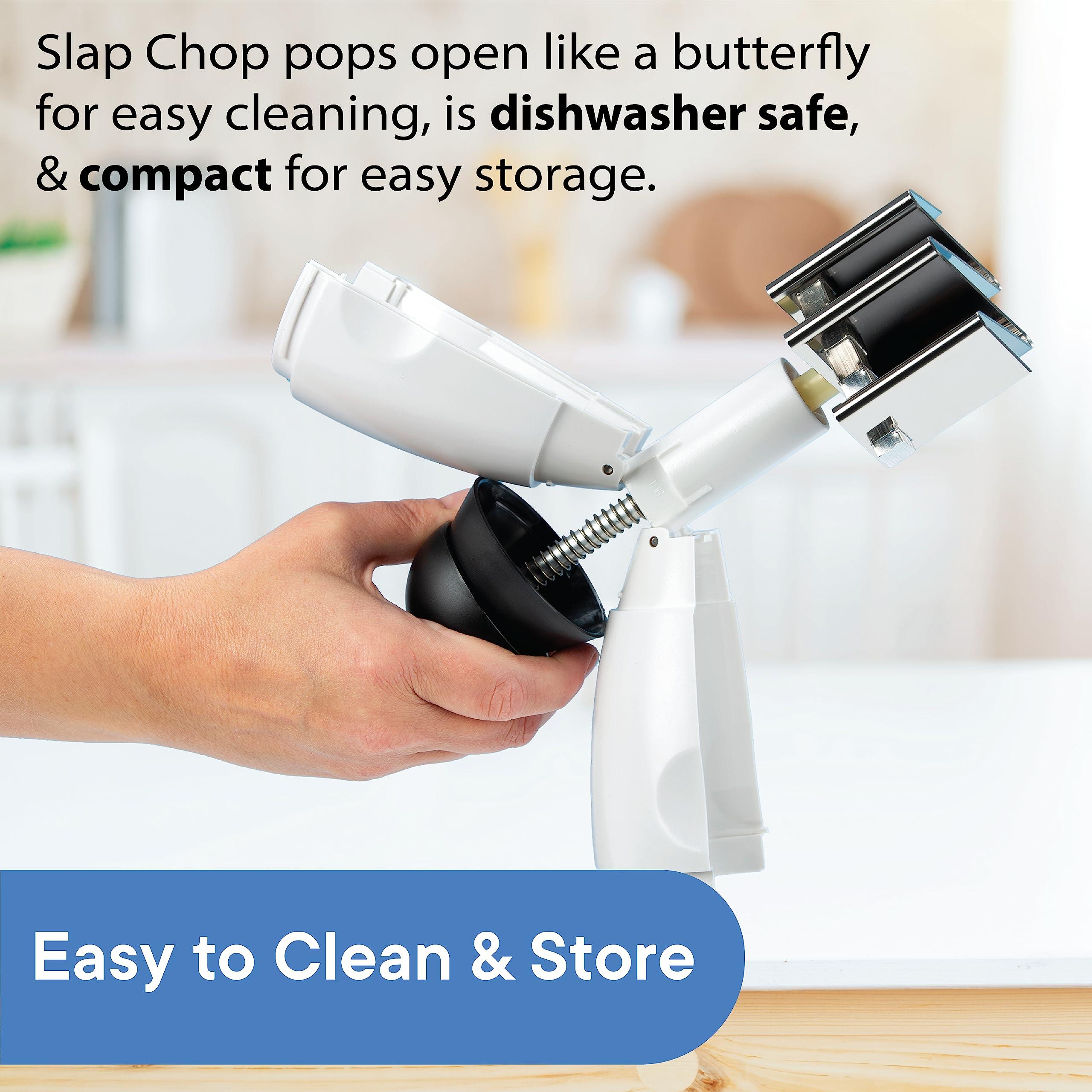 Slap Chop Original Slap Chop Slicer Chopper with Stainless Steel Blades & Butterfly Opening for Easy Cleaning - Vegetable Chopper Gadget - Mini Chopper for Salads - Kitchen Accessory