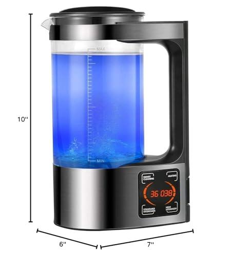 BDYING [Upgraded Version] BDYING Hydrogen Water Generator with New SPE and PEM Technology,2L Large Capacity Hydrogen Alkaline Water Pitcher Maker Machine,Make Hydrogen Content up to 1500 PPB