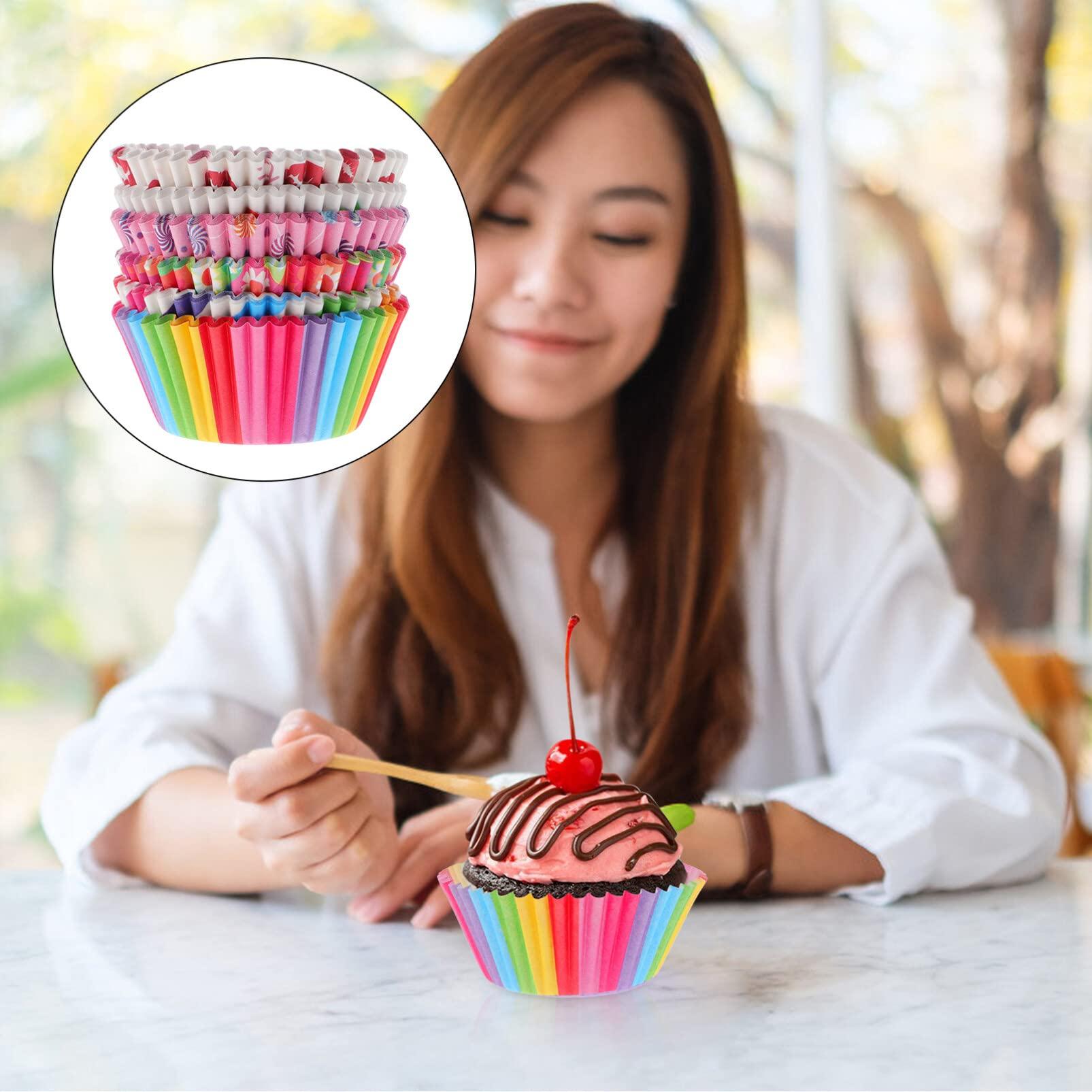 UPKOCH UPKOCH 600Pcs cake baking box cupcake paper liners baking muffin cup muffin cases baking cup holder muffin tin paper mini muffin liners mini cake baking cups cake cover Niang