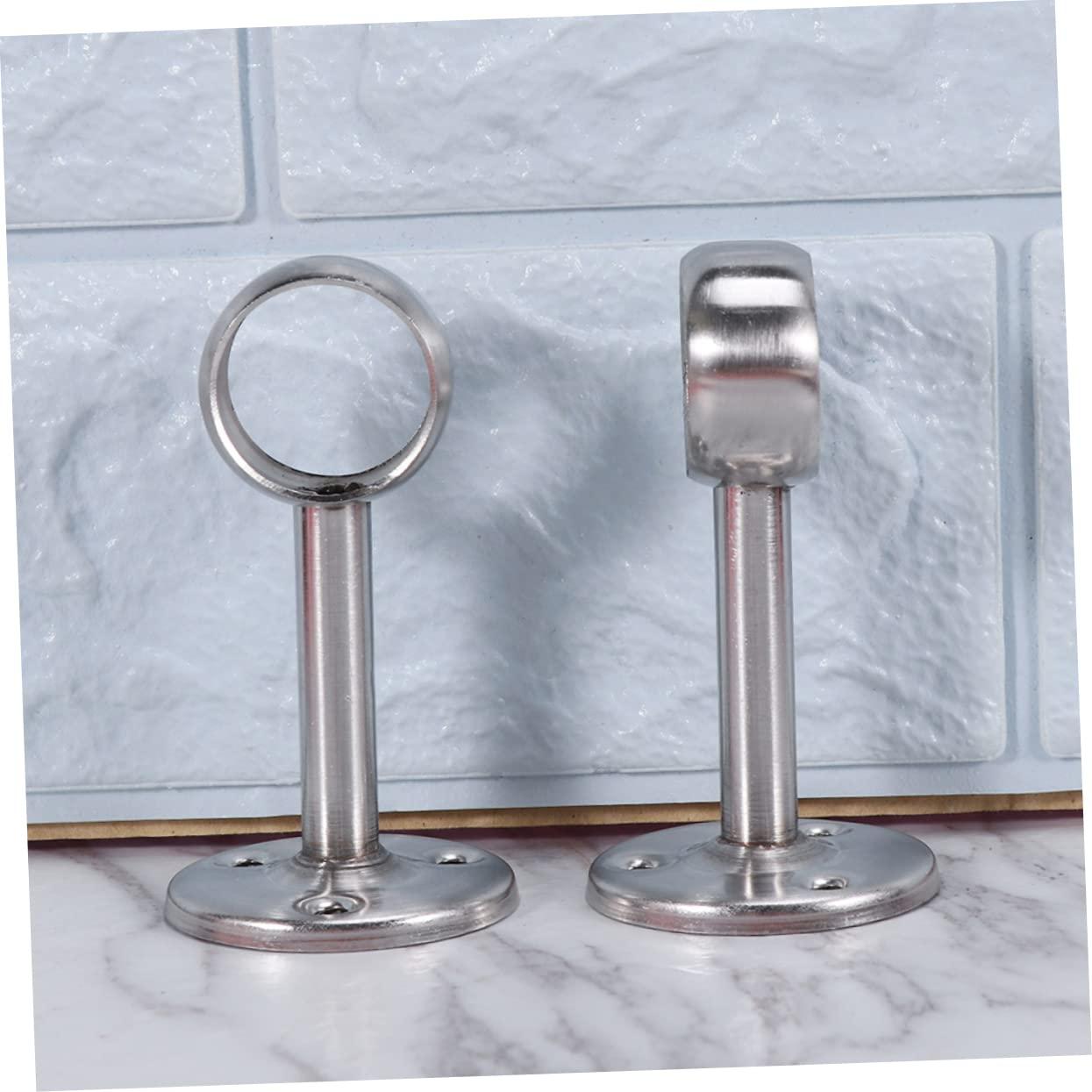 MAGICLULU MAGICLULU 6pcs Hanging Rod Holder Brackets Closet Wardrobe Curtains Rods Socket Holder Curtain Rod Holder Wardrobe Closet Holders Drapes Wardrobe Tube Closet Rod Hanger Wardrobe Rail Support