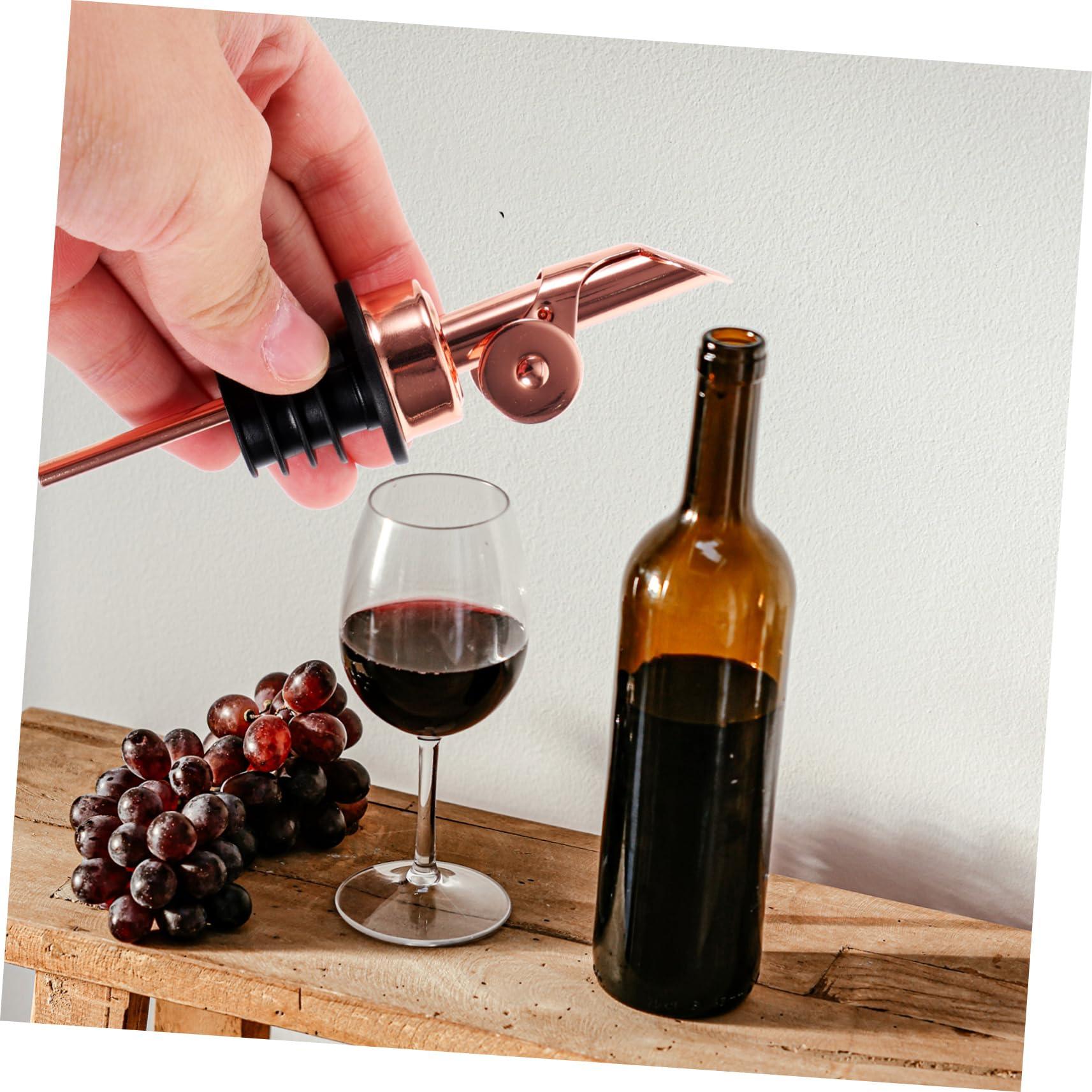 DECHOUS DECHOUS 1 Set Household Pour Spouts Olive Oil Cleaning Brush Portable Pour Spouts Oil Dispenser Spout Bottle Pourers for Spirits Kitchen Supplies Stainless Steel Oil Pourer