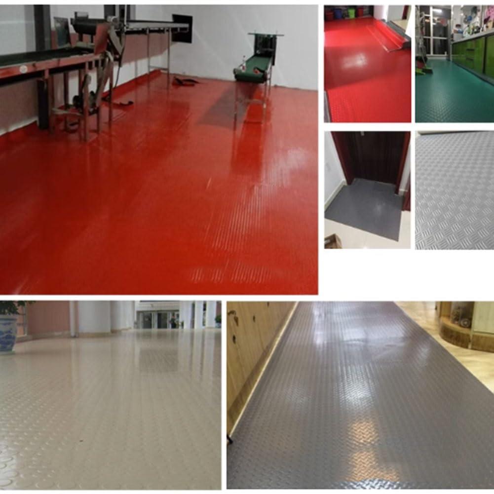 GRRICEPL GRRICEPL 1.5mm Thick Garage Floor Rubber Mat, Rubber Garage Floor Mats, Garage Floor Mats for Under Car, Heavy Duty Coin-Grip Garage Flooring Roll (Color : Green, Size : 0.9x8m)