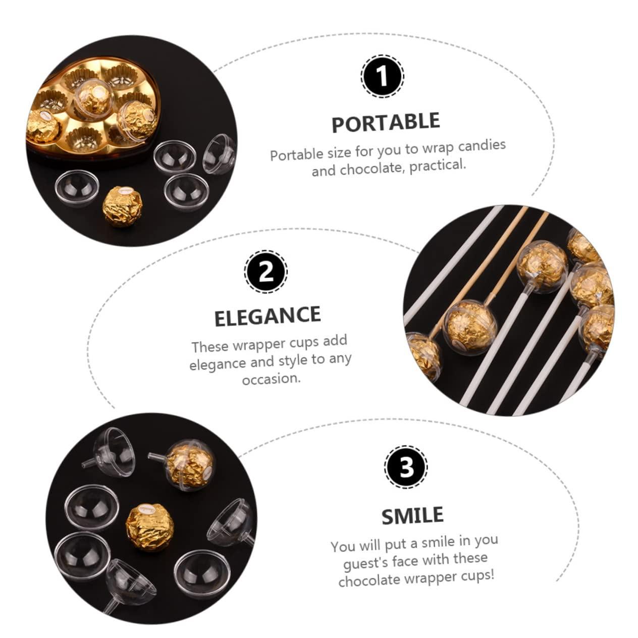 SHOWERORO SHOWERORO Luxurious Chocolate Bouquet Case 100Pcs Candy Holder for Wrapping Decorating Chocolates Sweets