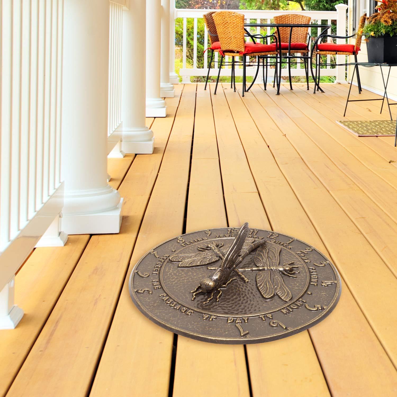 Whitehall Products Whitehall Products 691 Dragonfly Sundial, 12x12, French Bronze