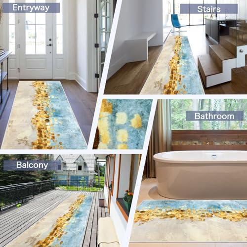 ZGR HOME&GARDEN ZGR Custom Size Hallway Runner Rugs 4 ft x 7 ft, Washable Floor Carpet Runner with Non-Slip Rubber Backing, Hallway Entryway Kitchen Bedroom Bathroom Living Room Laundry Room Area Rug Runner