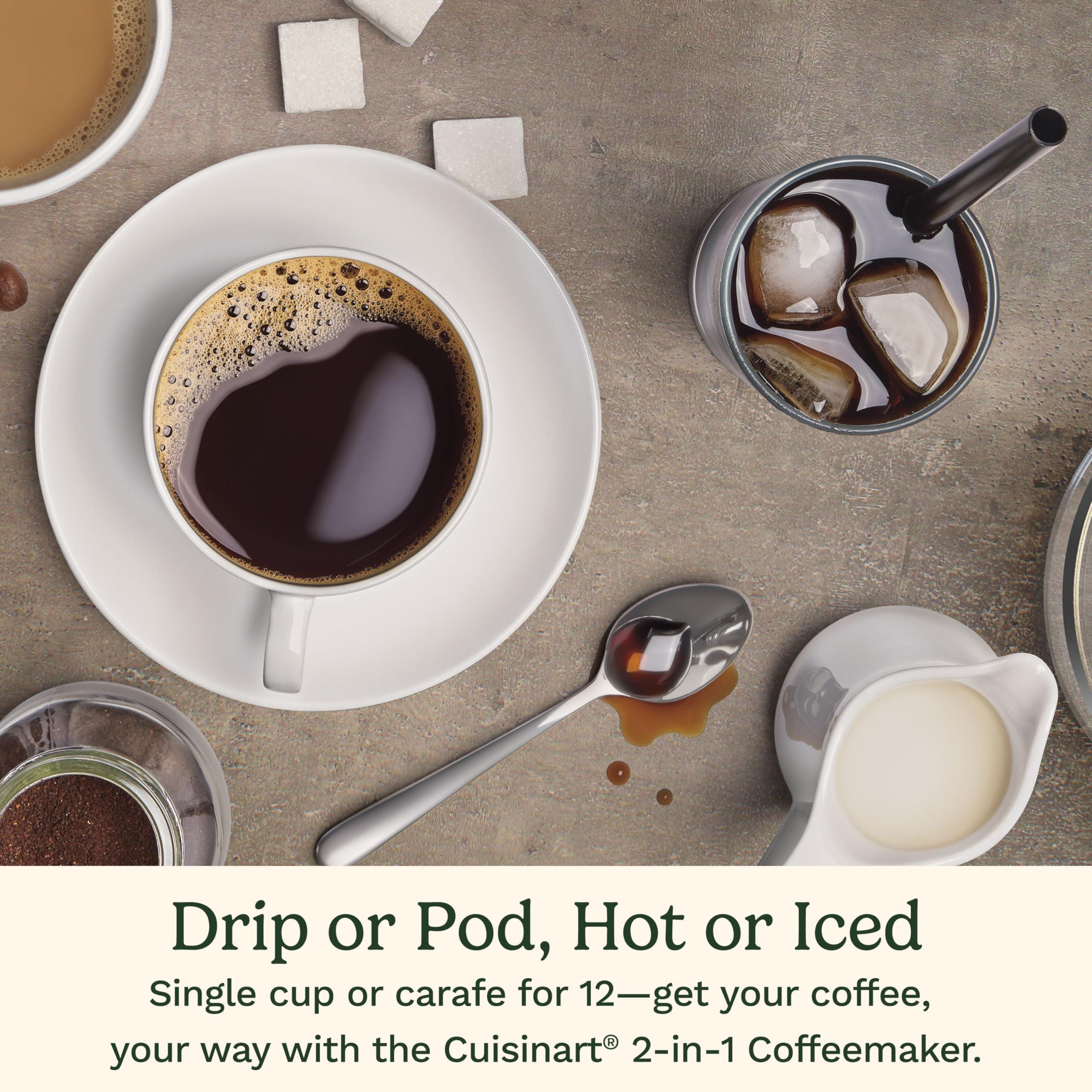 Cuisinart Cuisinart Coffee Maker, 12-Cup Glass Carafe, Automatic Hot & Iced Coffee Maker, Single Server Brewer, Stainless Steel, SS-16