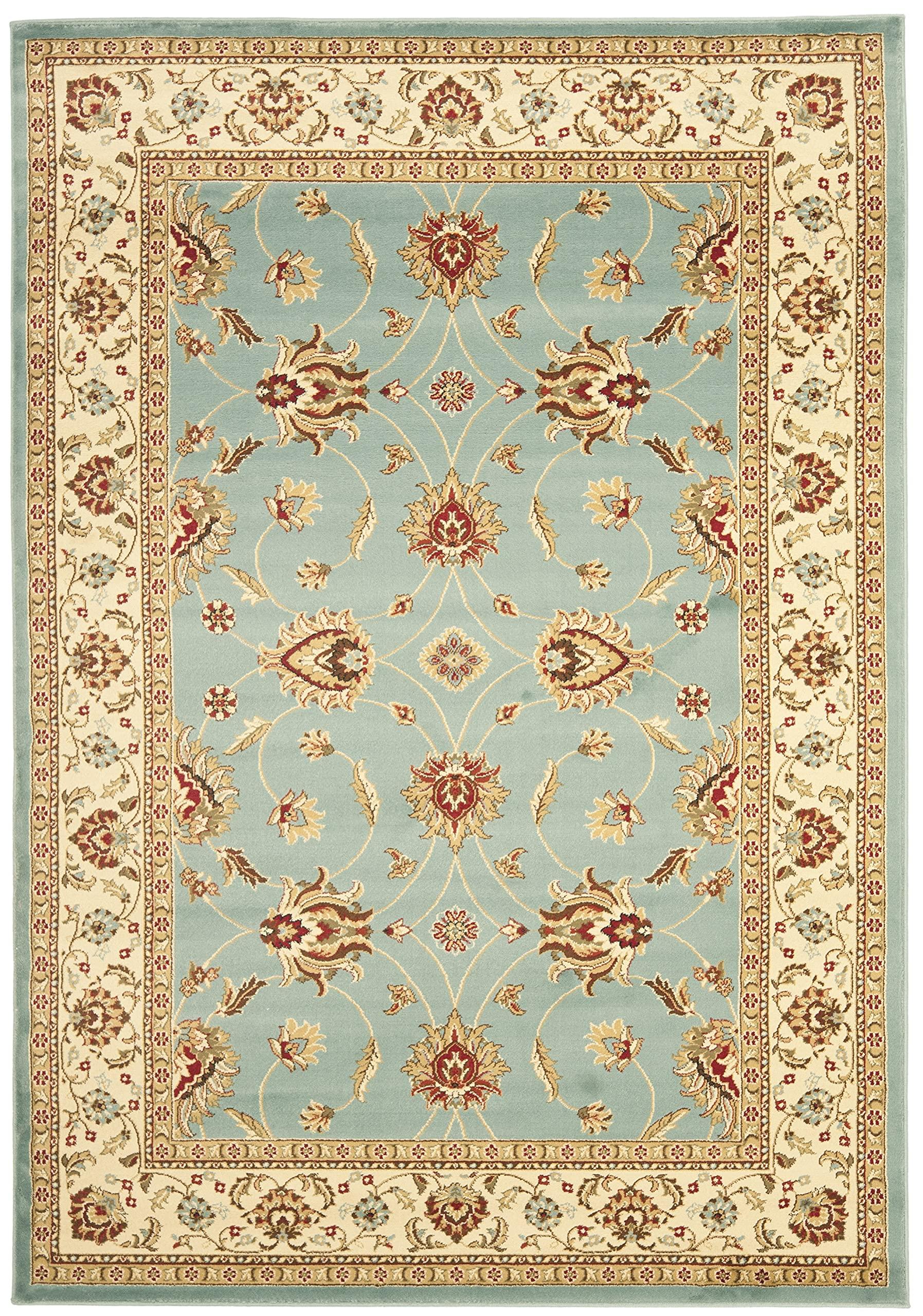Safavieh SAFAVIEH Lyndhurst Collection Area Rug - 5'3" x 7'6", Blue & Ivory, Traditional Oriental Design, Non-Shedding & Easy Care, Ideal for High Traffic Areas in Living Room, Bedroom (LNH553-6512)