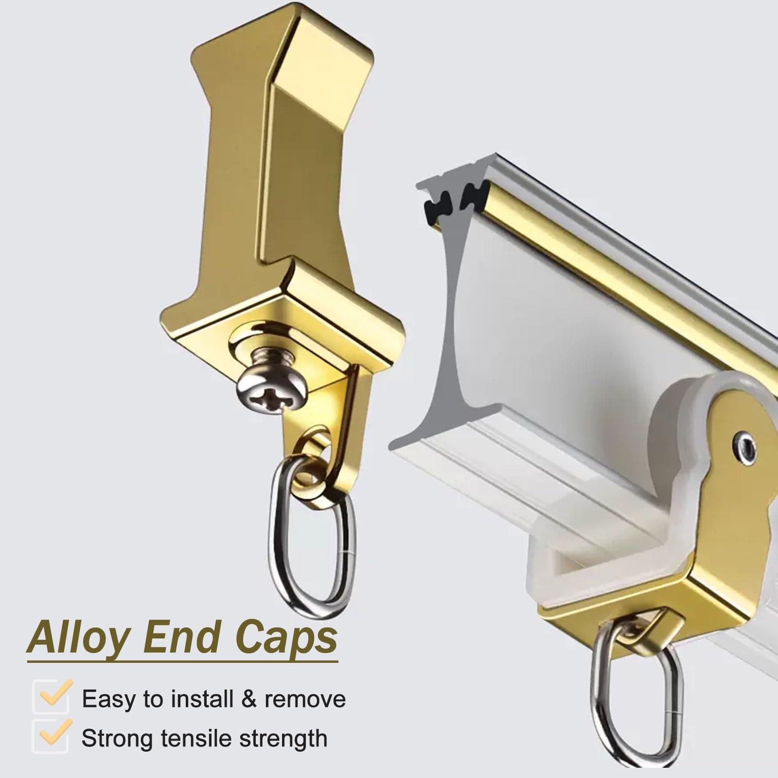 LZMZMQ Bendable Curtain Track - 8ft 10ft12ft 14ft 16ft 20ft, Home Commercial Room Divider Curtain Rod Aluminum Alloy, for Hospital/Gazebo/Rv Window, Ceiling Mount (Color : Champagne, Size : 100cm/3.3ft/39.