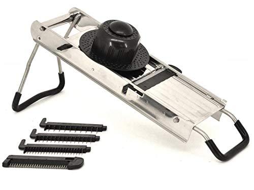 Omcan STAINLESS STEEL MANDOLINE WITH 5 INTERCHANGEABLE BLADES