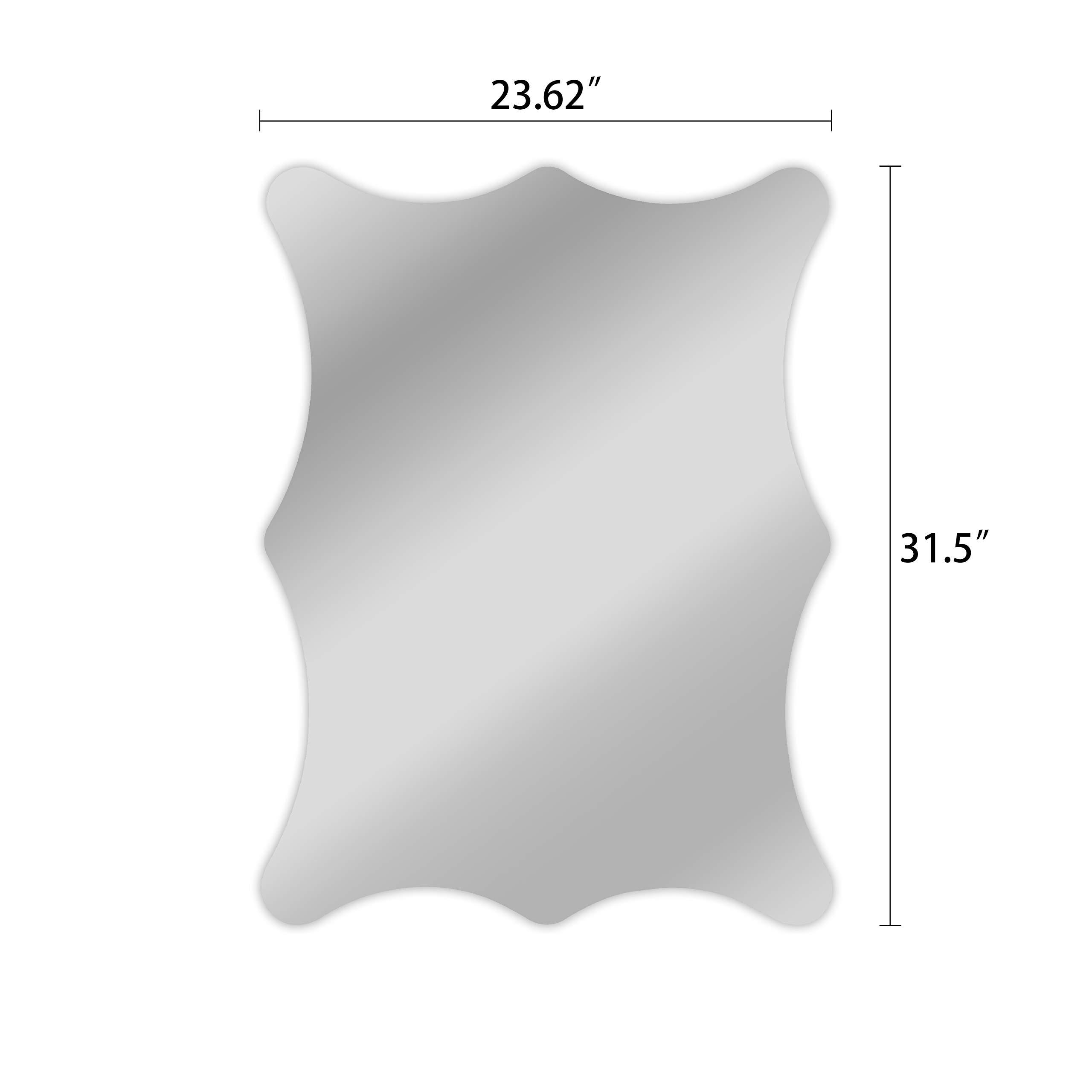 Chloe Lighting CHLOE's Reflection Verical/Horizontal Hanging Rectangle Shaped Frameless Wall Mirror 32" Height