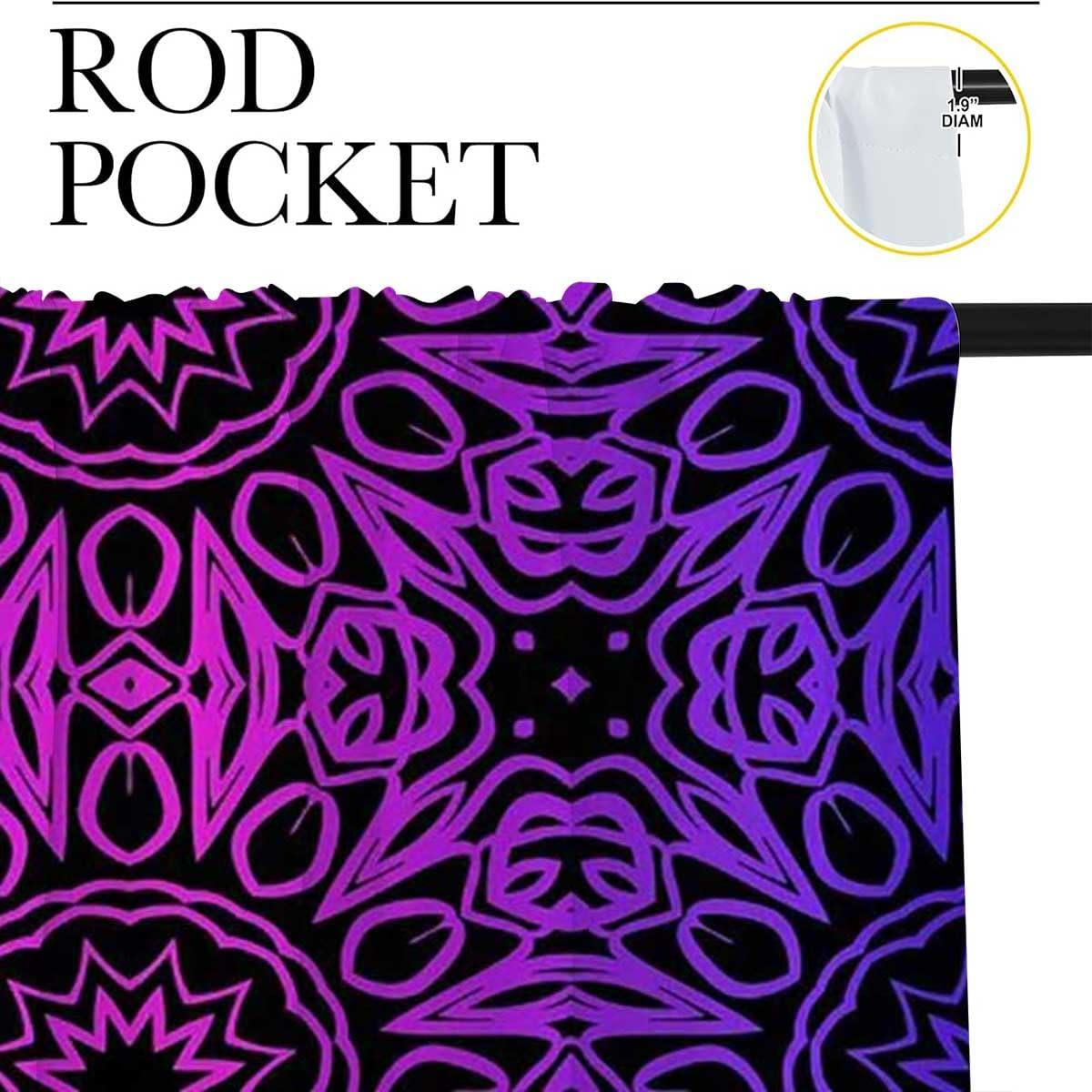 WHYATT WHYATT Purple Kids Blackout Curtains Ethnic Blackout Curtins Macrame Curtains for Doorways 55inch Width by 45inch Length