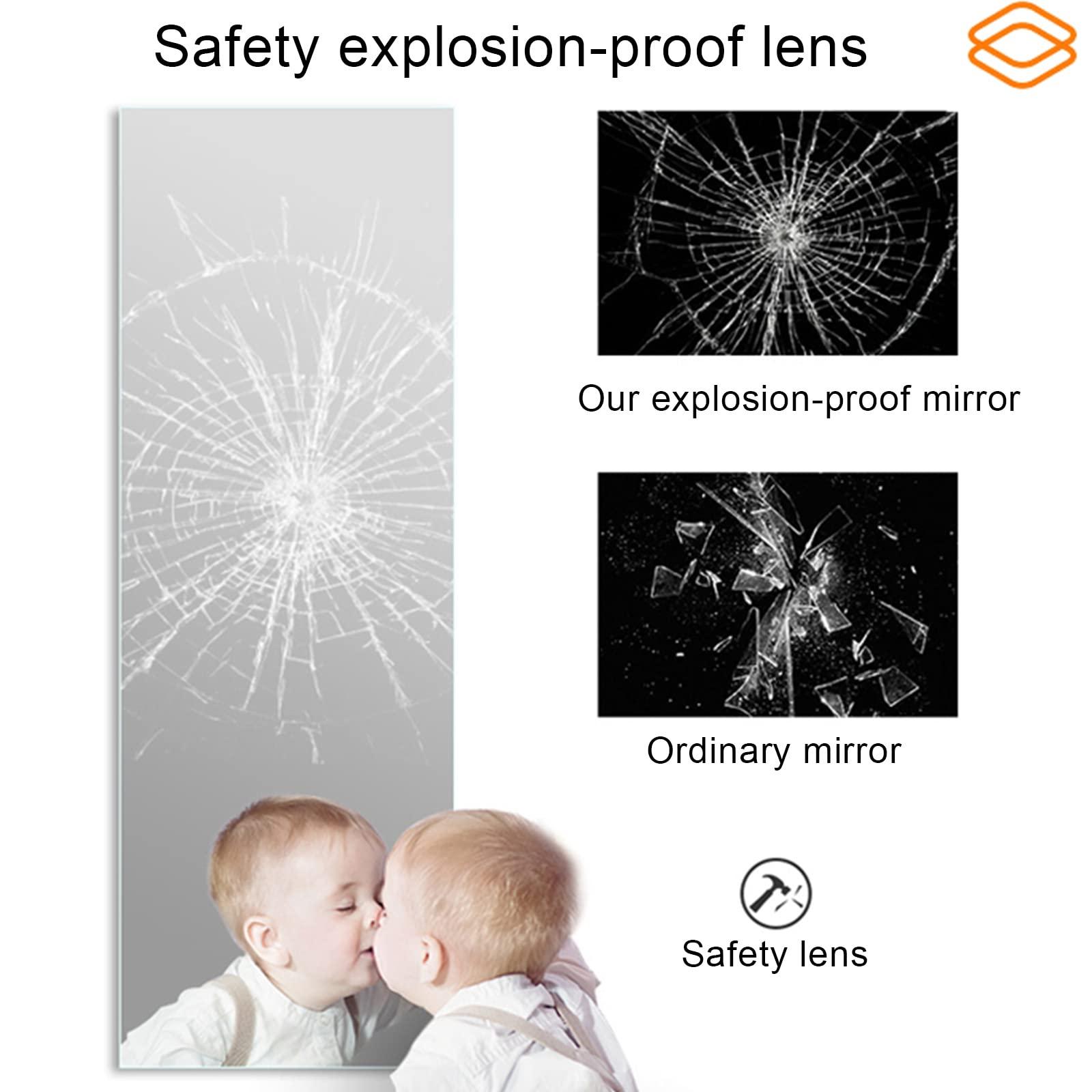 QQXX QQXX Full Length Invisible Pull-Out Mirror, Push-Pull Telescopic Sliding Rotating Vanity Mirror,Standing Bracket Wall-Mounted Mirror for Wardrobe Full Body Mirror(100x40cm(39x16in), Black)