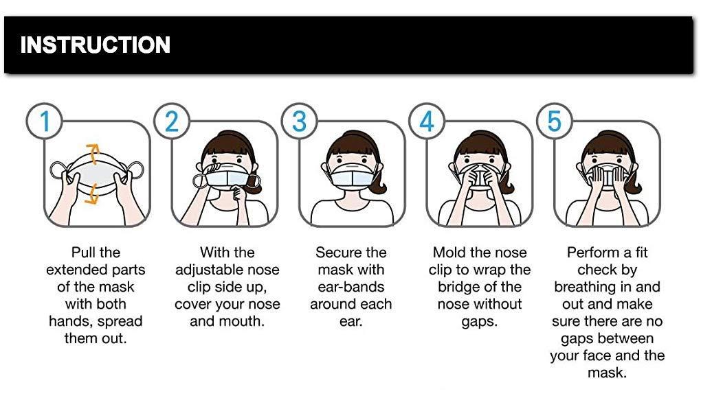 BLUNA FACE FIT BLUNA FACE FIT ::GENUINE:: [20 Pack] Premium 4-Layer [LARGE-BLACK] KF94 Face Mask [Adjustable Ear Loop][Anti-Trouble Skin][Made in KOREA]