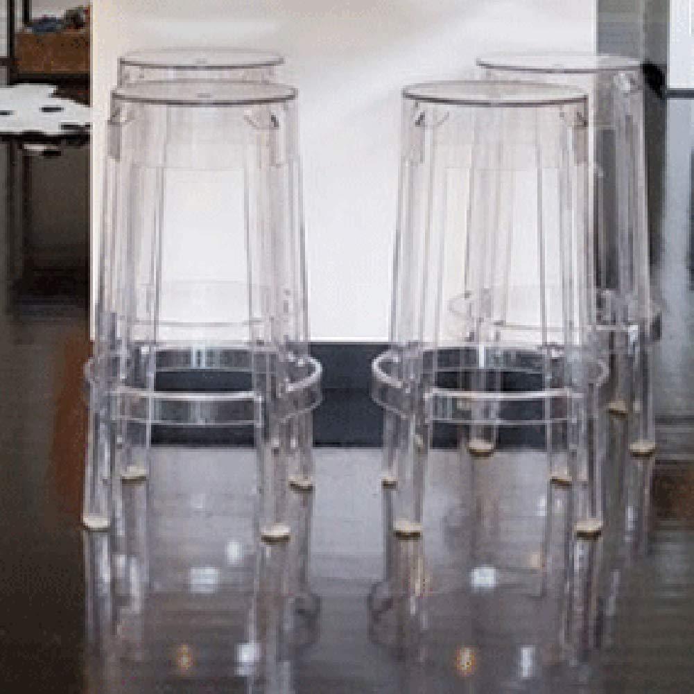 RXBFD Acrylic Transparent Bar Stool, Modern Minimalist High Stool, Plastic Dining Table Chair,for Kitchen | Breakfast | Counter | Conservatory | Caf | Pub