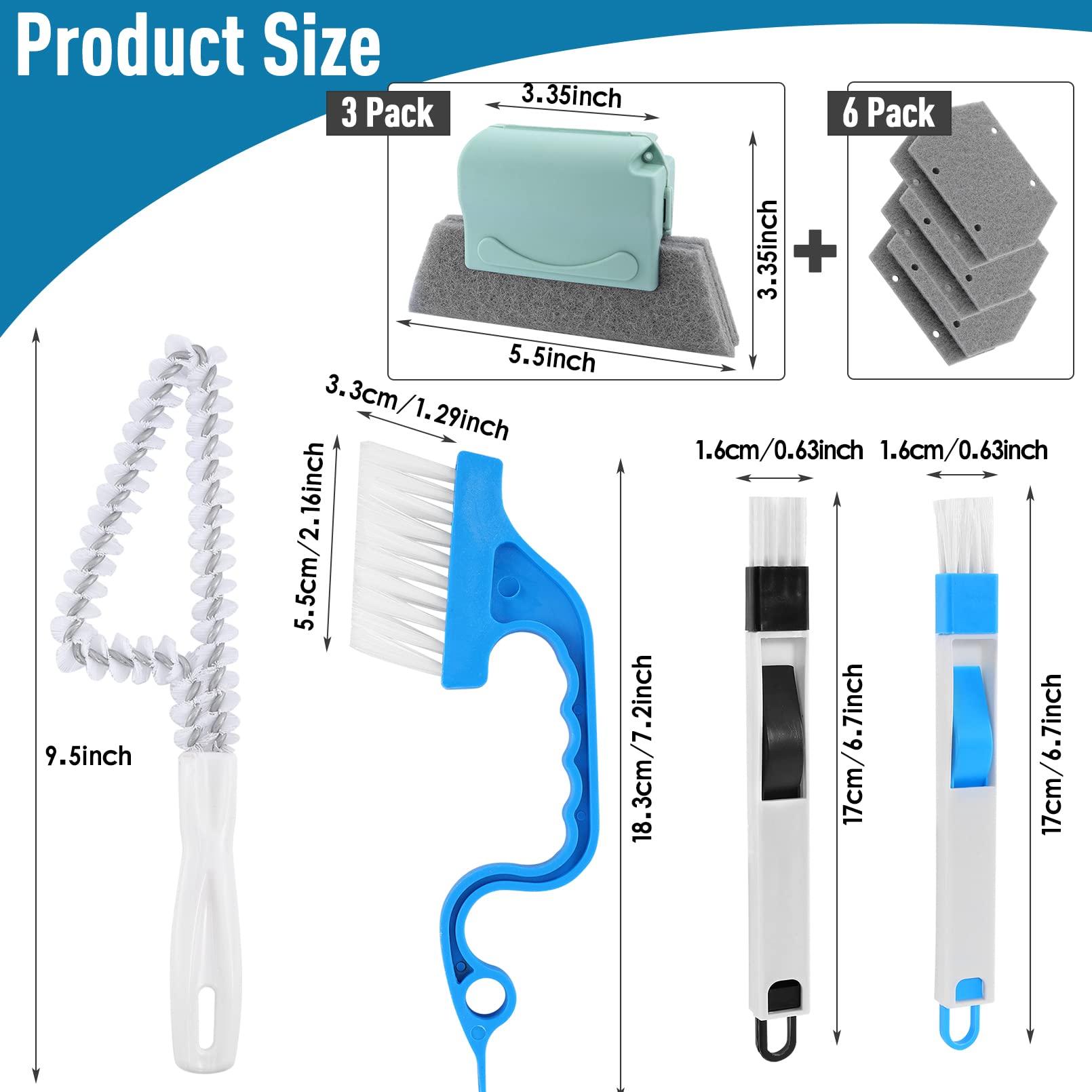 Kipeber 13PCS Window Groove Cleaning Brush,Window Track Cleaning Tools,Magic Window Cleaning Brush,Hand-held Window Sill Cleaner Crevice Cleaner Tools for Sliding Door,Tile Lines,Corner,Gap,Car Vents,Keyboard