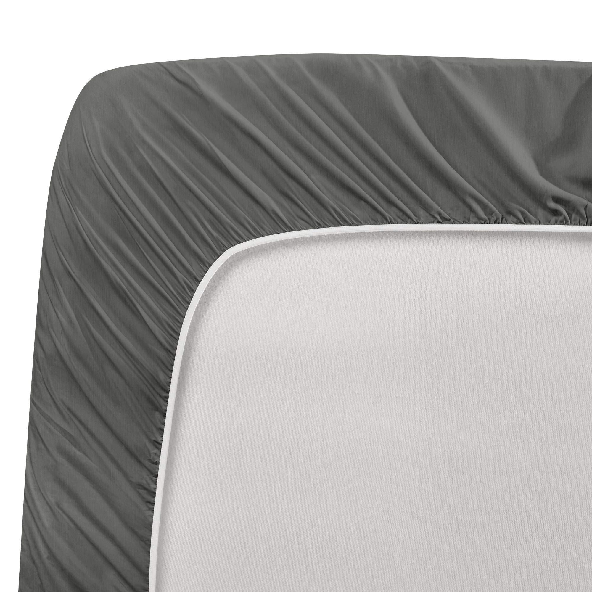 Splitsvilla Twin Size Sheet Set 4 Pcs Bedding Set 100% Long Staple Cotton Bed Sheets Extra Soft and Luxury Sheets, 800 TC Easy Fits Mattress Upto 15\" Deep Pocket (Twin Size,Charcoal Gray)