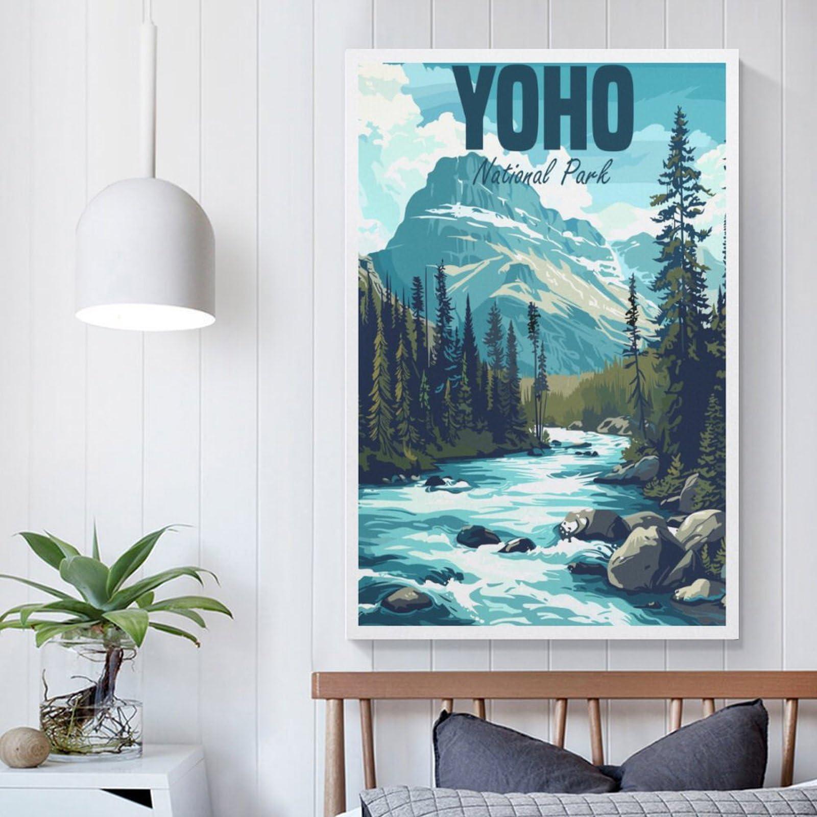 Aihgkzx Aihgkzx Oho National Park Canada Travel Poster Canvas Wall Art Print Picture Home Room Decor 08x12inch(20x30cm)