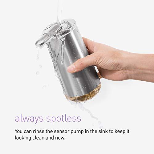 simplehuman simplehuman 10 oz. Touch-Free Foam Sensor Pump Dispenser with Mandarin Orange Soap and Refillable Cartridge, Polished Stainless Steel