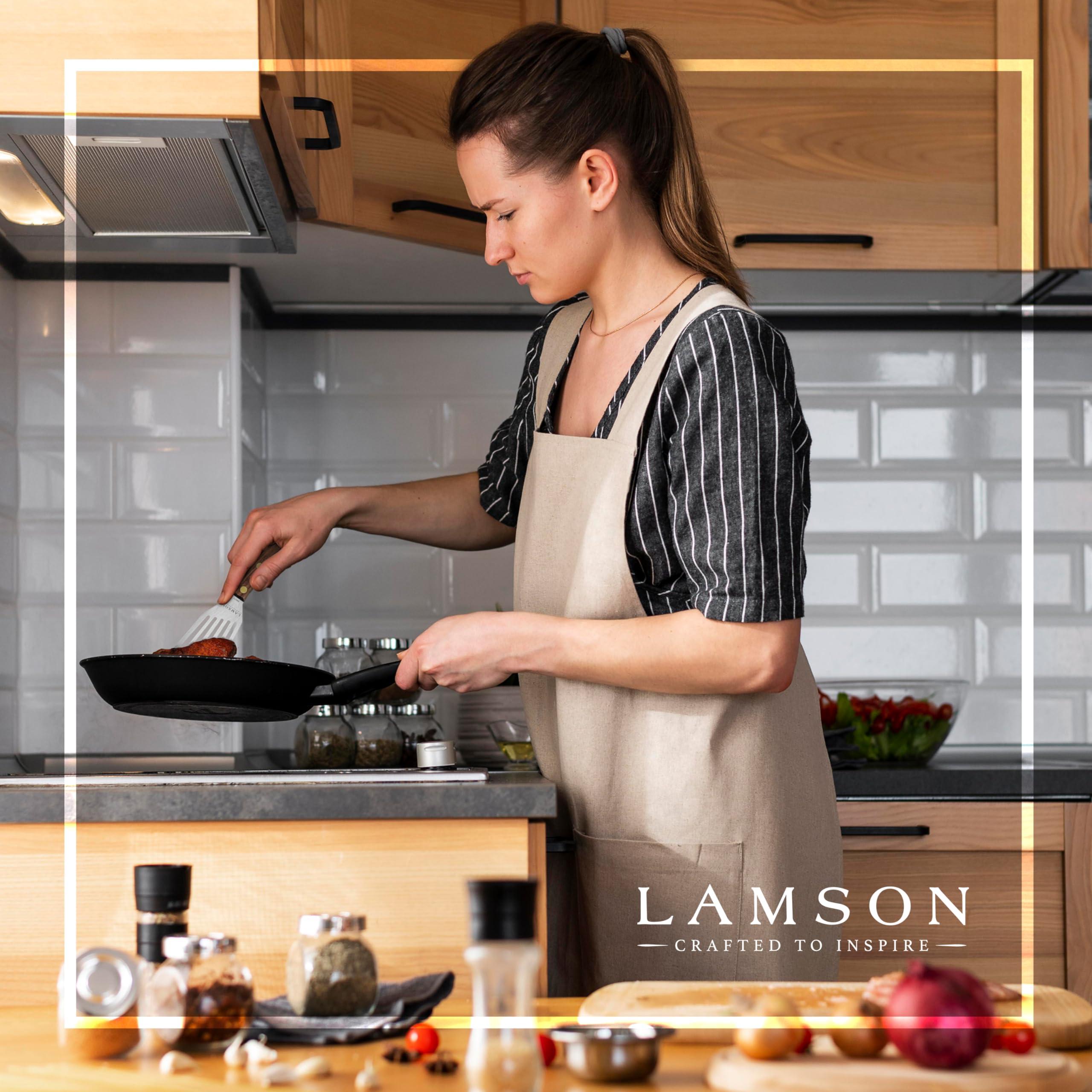 Lamson Lamson 3\' x 6\" Chef\'s Slotted Turner with Walnut Handle - Right-Hand