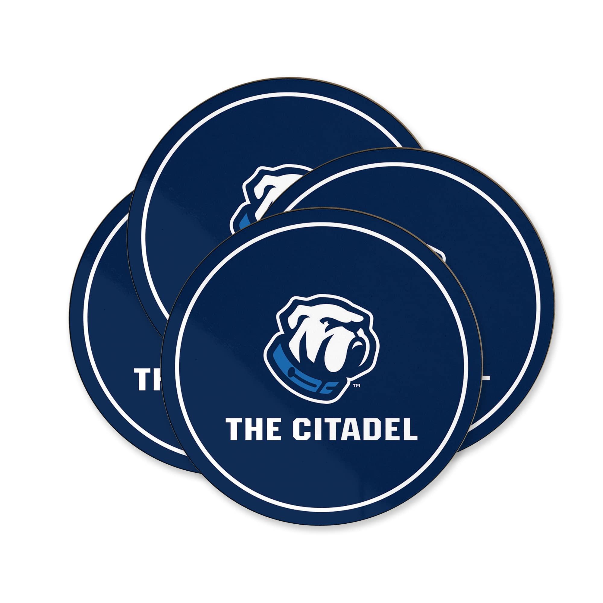 greeklife.store The Citadel Hardboard with Cork Backing Beverage Coasters Round (Set of 4) Coasters for Drinks (The Citadel 2)