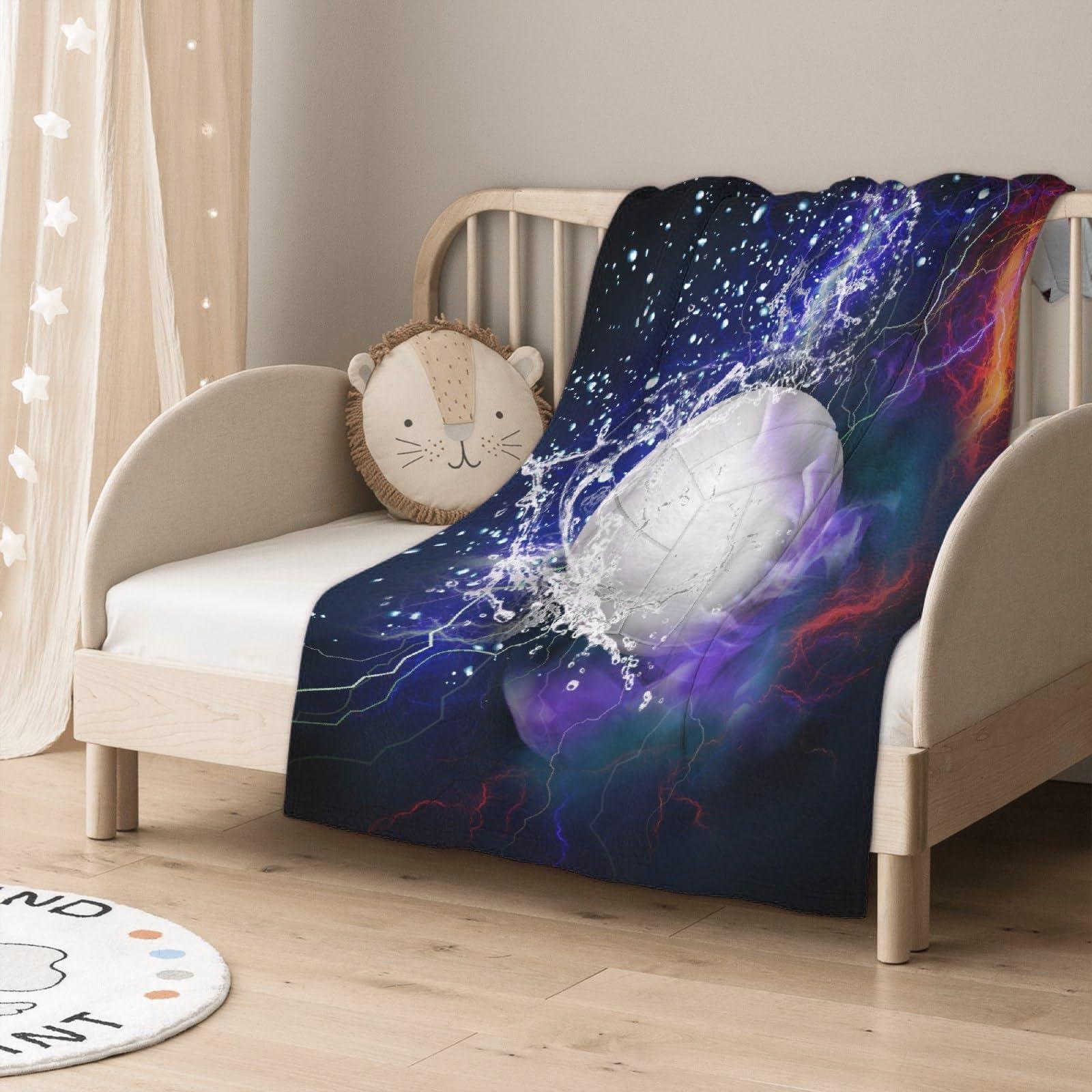 HORSESBLANKET Volleyball Blanket Gifts Ultra Soft Cozy Throw Flannel Blanket, Lightweight Fuzzy Fleece Blanket Warm Plush Throw Blankets for Couch, Sofa, Bed 30\"x40\" for Baby