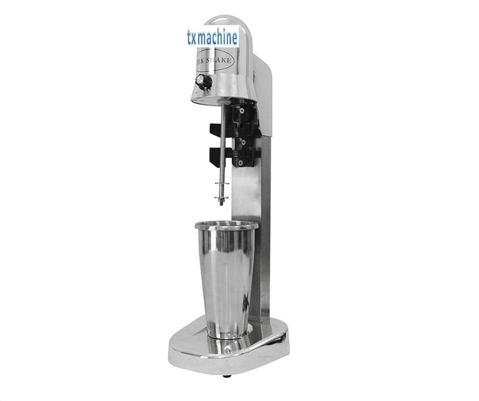 T Milkshake Machine Commercial Milkshake mixer Machine Stainless Steel Milk Mixer Milk Bubble tea machine for Milk Tea Shop Dessert Station with 2 cups (double heads, 110V/60HZ)