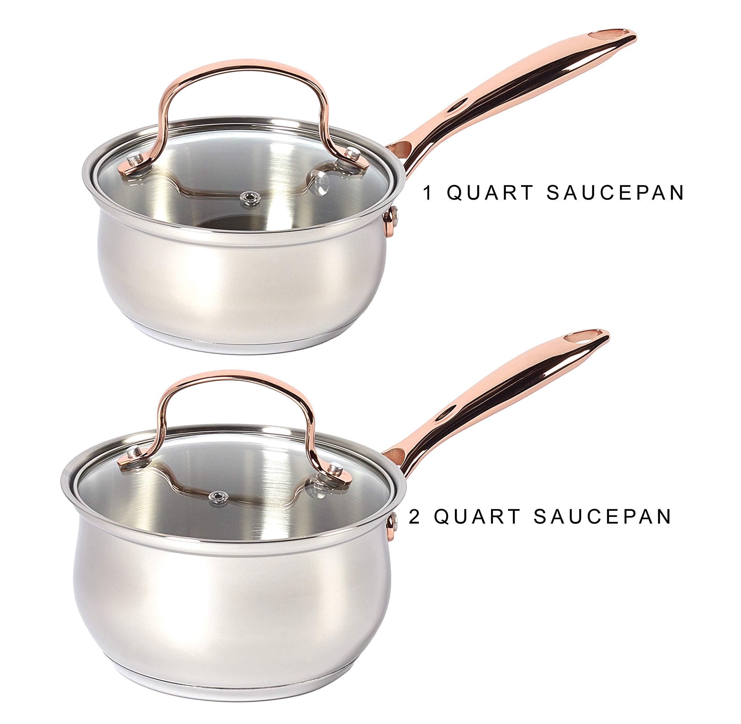 Denmark Tools For Cooks Denmark Tools for Cooks Celebrations Cookware Collection 10 Piece Heavy Gauge Stainless Steel Cookware Set