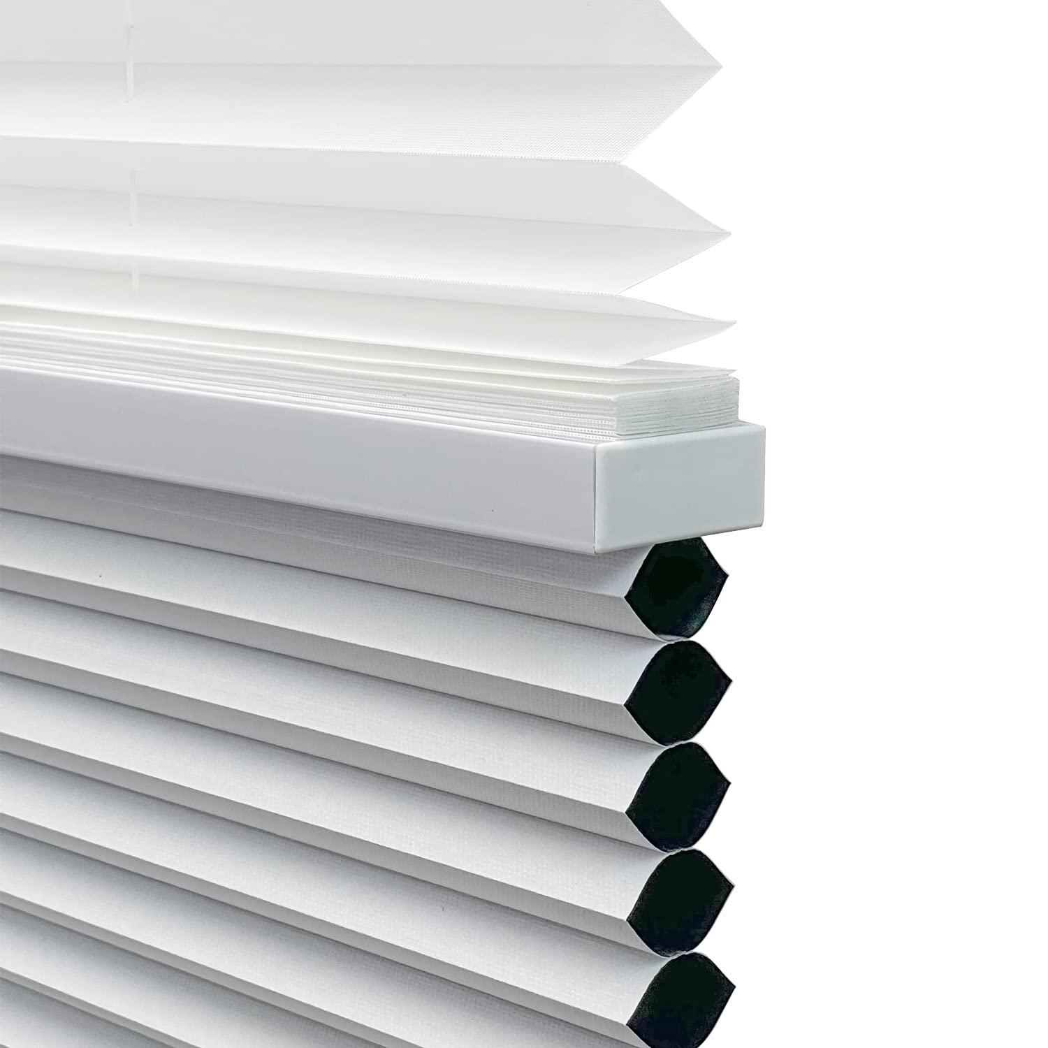 CHICOLOGY CHICOLOGY Cellular Shades, Day and Night Shades, Custom Blinds for Windows, Window Shades for Home, Blackout Shades, Window Coverings, Cellular Blinds, Snowfall (Blackout + Privacy), 60" W x 72" H