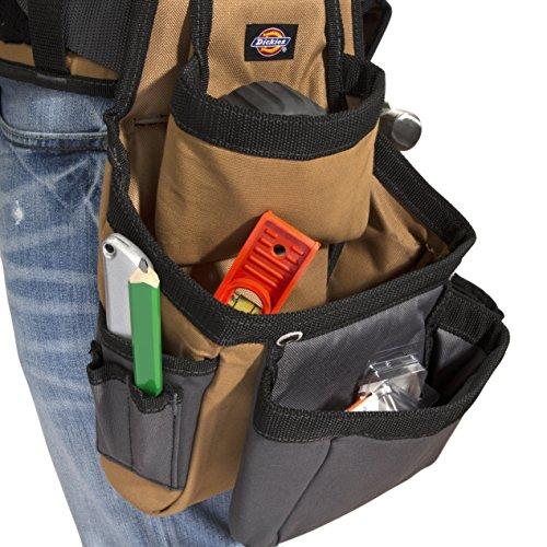 Dickies Dickies 4-Piece Carpenter's Rig, Padded Tool Belt Suspenders, Cooling Mesh, Tool Belt, Steel Buckle, Grey/Tan, 3.8 lb.