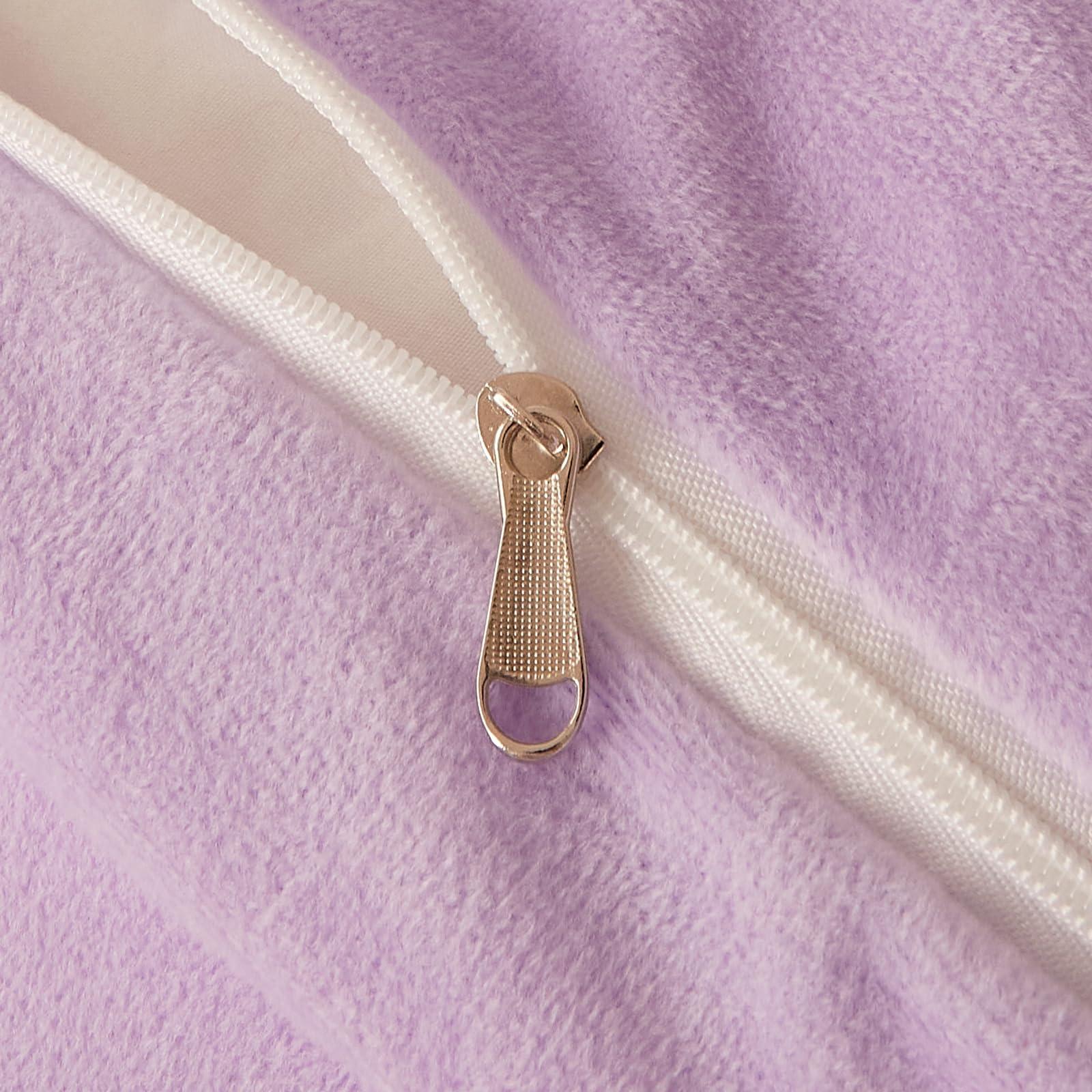 FOPPA FOPPA Lilac Comforter Cover Set King - Ultra Soft Fluffy Bedding Sets 3 Pieces (1 Duvet Cover + 2 Pillow Cases) Pink Bed Set