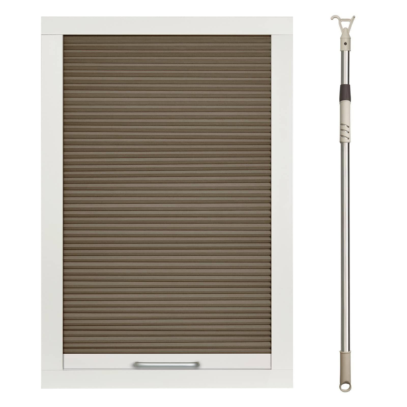 Keego Keego Shade Cordless Free Stop Blinds for Skylight Single Cell Honeycomb Window Shade for Skylight Thermal Insulation Energy Saving Privacy Blind, Blackout, Coffee, 42w x 56h