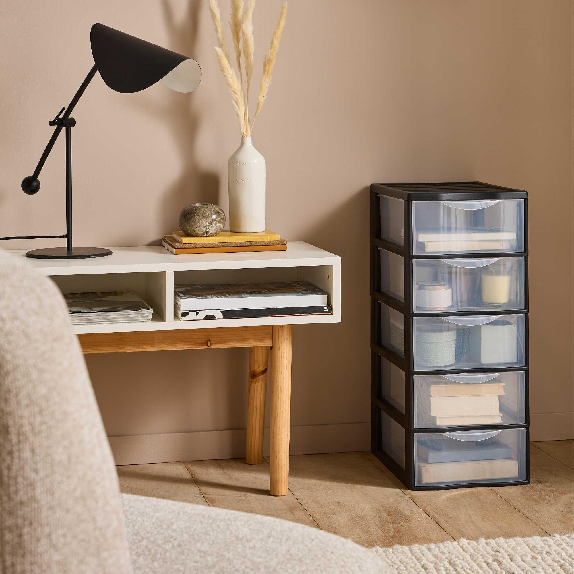 Sundis Sundis Plastic Drawers Storage Unit, Black, A4