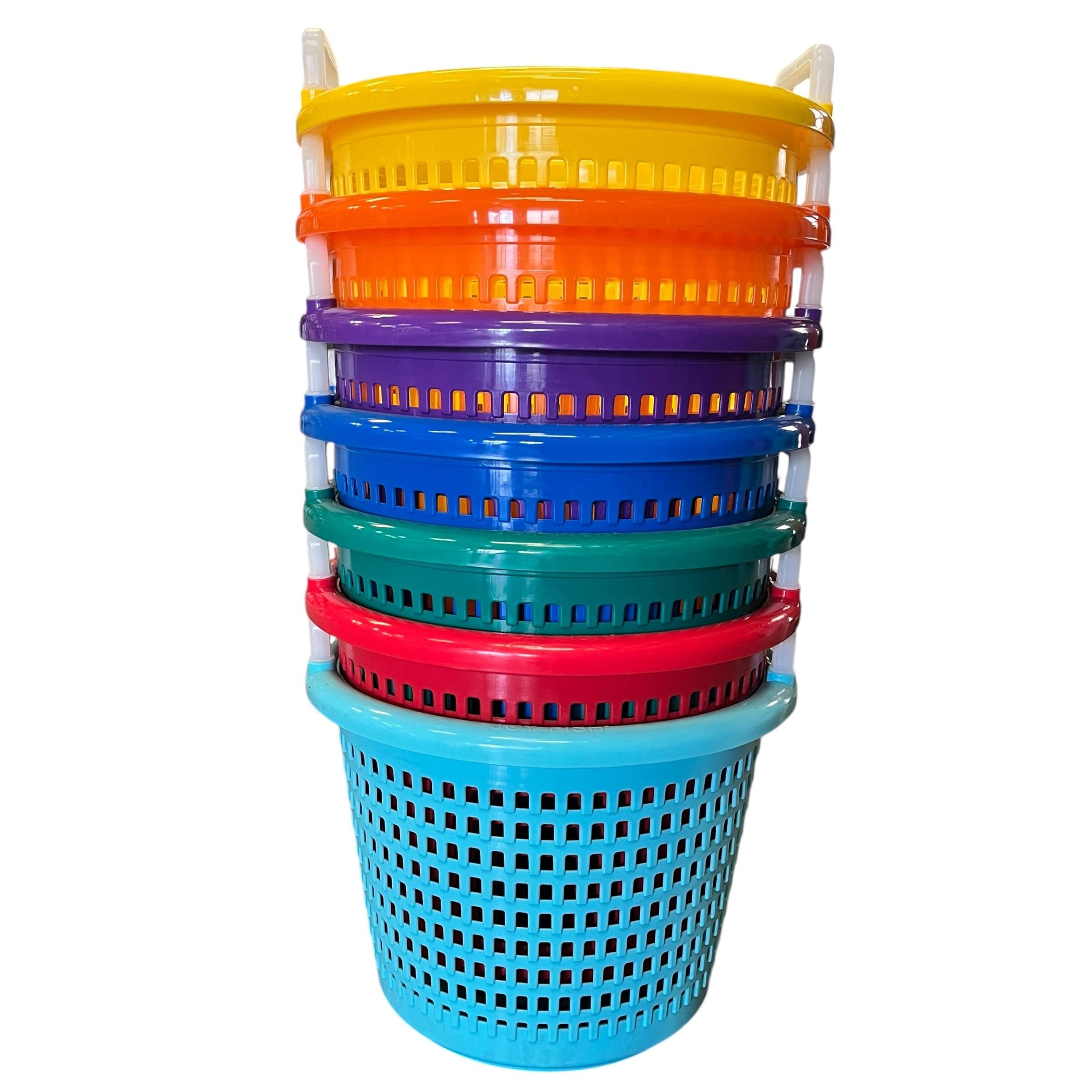 LEE FISHER SPORTS FISH BASKET- Handy RED Basket for Fishing, Laundry, All Purpose Basket-heavy duty, hold up 40 lbs, can take hot and cold condition, used by commercial fishermen for decades.