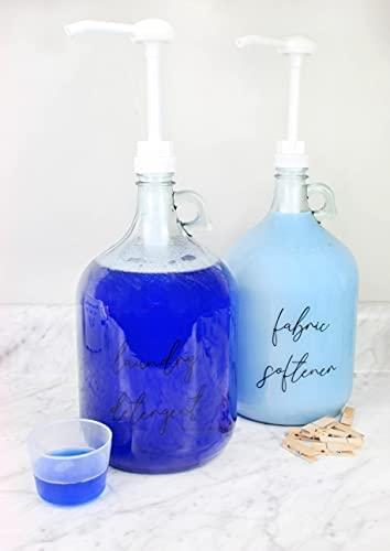 Darware Darware Laundry Pump Soap Dispenser: Liquid Detergent Gallon Glass Pump Bottle