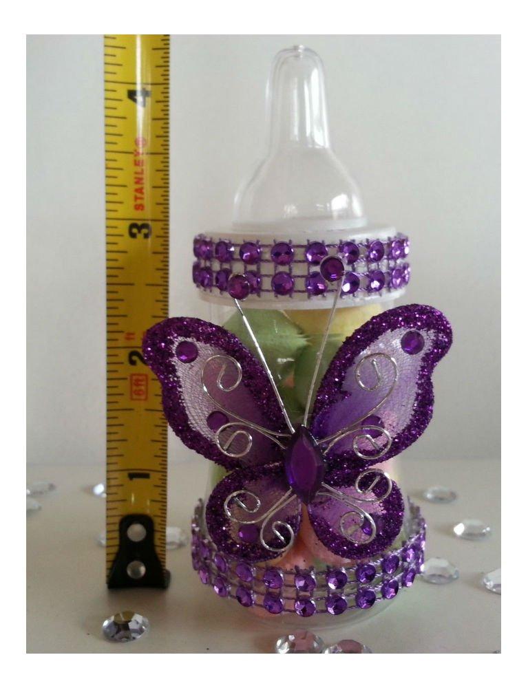 RANADID 12 Purple Fillable Butterfly Bottles Baby Shower Favors Prizes Girl Decorations