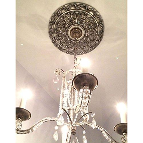 Ekena Millwork Ekena Millwork CM19SPMMF Spring Leaf Ceiling Medallion, 19 7/8\"OD x 3 5/8\"ID x 1 1/4\"P, Hand-Painted Mississippi Mud