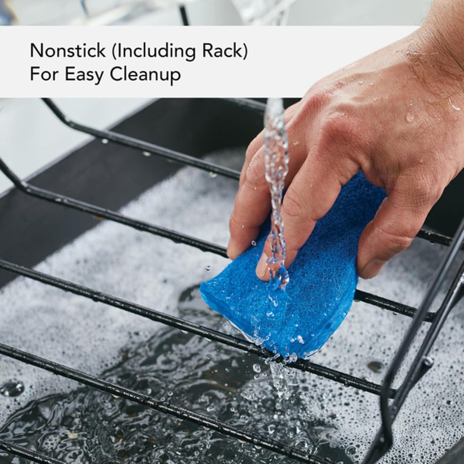 KitchenAid KitchenAid Hard Anodized Roasting Pan/Roaster with Removable Rack, 13 Inch x 15.75 Inch, Matte Black