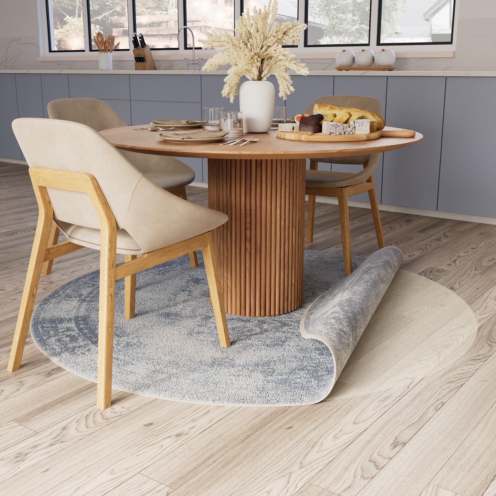 Veken Veken 6 Ft Round Rug Pad Gripper for Hardwood Floors, Non Slip Circle Rug Pads for Area Rugs, Thick Rug Grippers for Tile Floors, Under Carpet Anti Skid Mat, Keep Your Rugs Safe and in Place