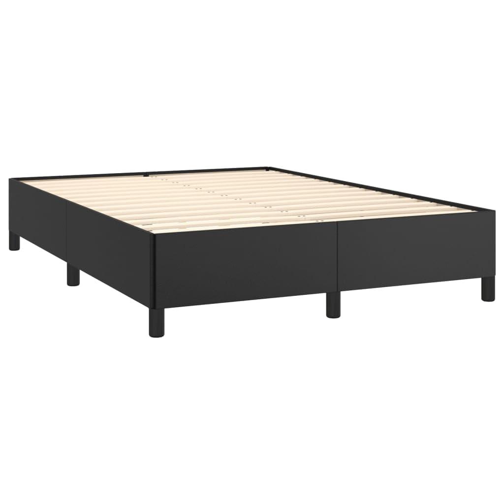 VRAXO VRAXO Bed Frame Black 59.8"x79.9" Queen Faux Leather,Beds & Bed Frames-55lbs