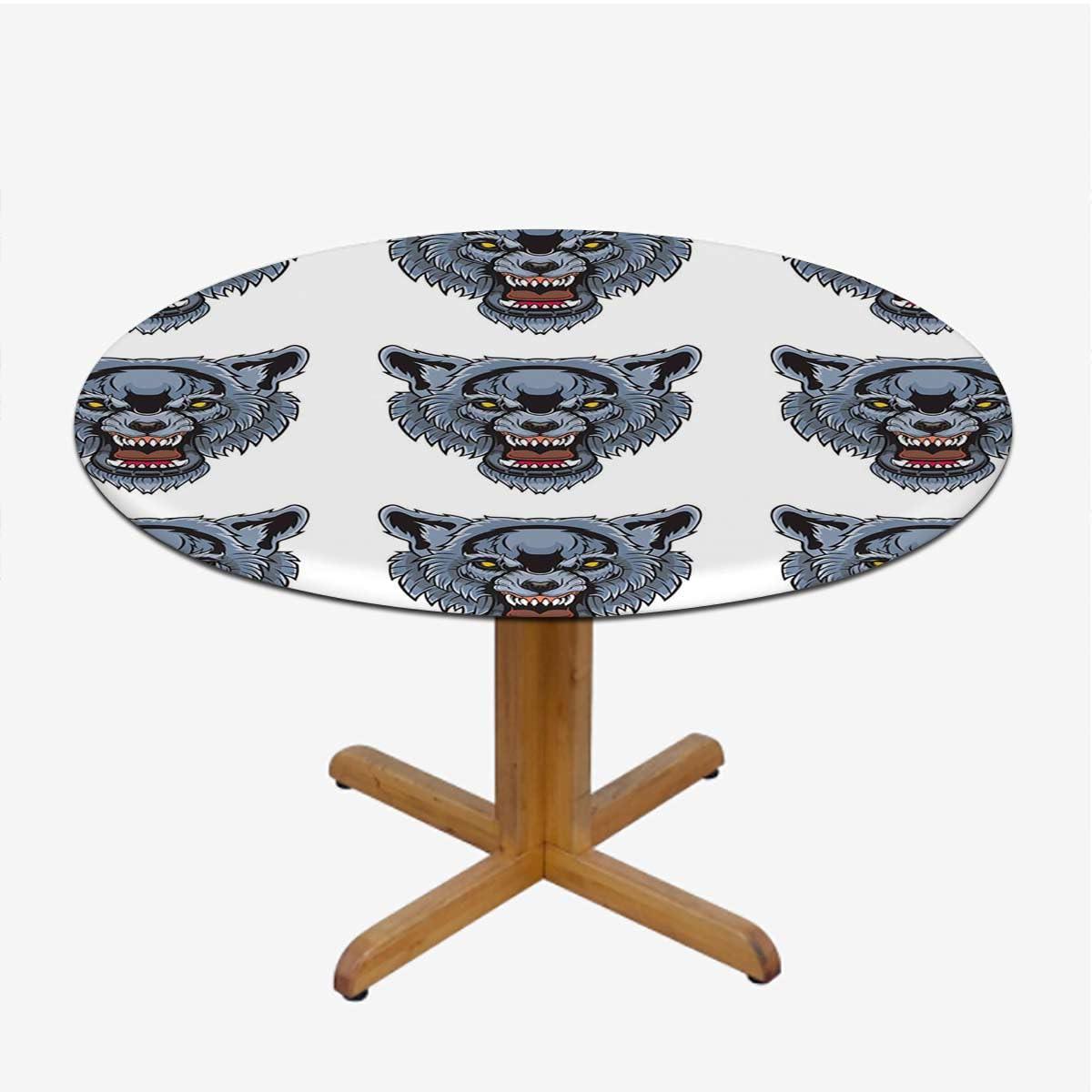 OOzie OOzie Black Red Yellow Tablecloth Overlay for Round Tables Scary Male Vampire Bloodthirsty Table Cover for Kitchen Dining Party Picnic Vampire Fits up 40\"-44\" Diameter Tables