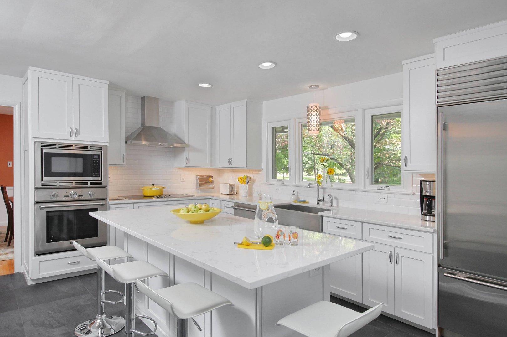 TORCHSTAR 6 Pack 6 Inch Recessed Can Light Trim with White Metal Step Baffle, for 6 inch Recessed Can, Detachable Iron Ring Included, Fit Halo/Juno Remodel Recessed Housing, Line Voltage Available