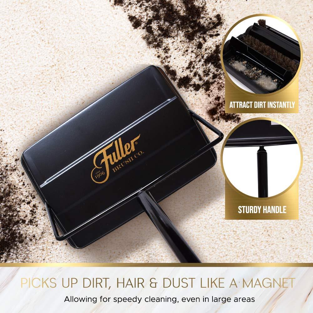 Fuller Brush Fuller Brush 17028 Electrostatic Carpet & Floor Sweeper - 9" Cleaning Path - Lightweight - Ideal for Crumby Messes - Works On Carpets & Hard Floor Surfaces - Bright White