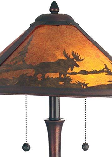 Dale Tiffany Lamps Dale Tiffany TT80484 Animals/Insects Two Light Table Lamp from Classic Mica Collection Dark Finish, 17.00 inches, Antique Bronze