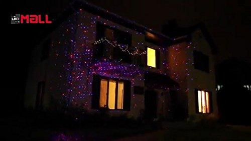 LedMAll LedMall Motion 8 Patterns in 1 Red, Green, and Blue Outdoor Christmas Laser Lights Projector with remote control and Security Lock